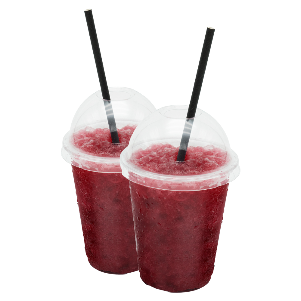 Slush Cups With Straws